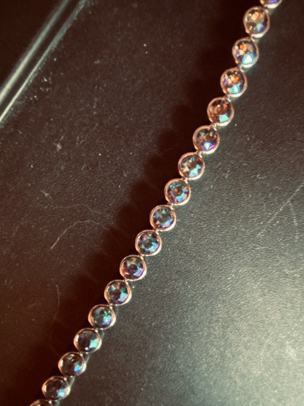 Swarovski Iridescent Blue-Purple Crystal Bracelet